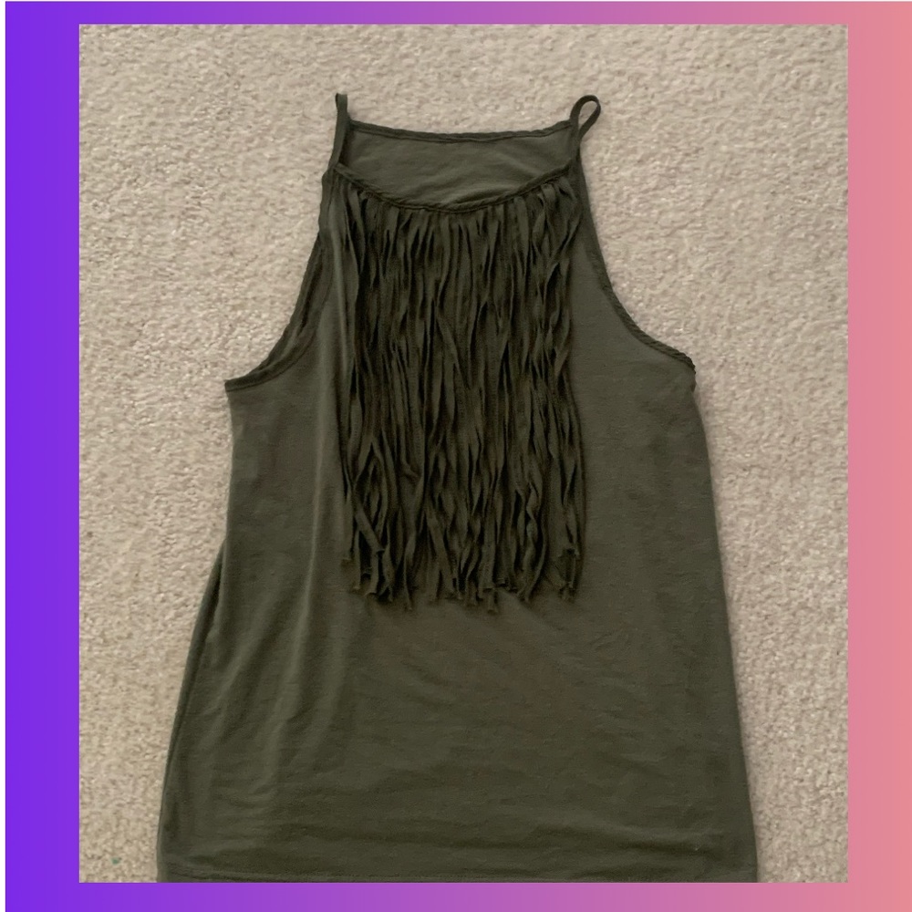 Green Fringe Tank 🤩